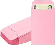 uxcell Money Envelope, 50 Pack 3.5" x 2.2" Cash Envelopes Money Holder Bags Budgeting Saving Challenge Letter for Gift Coins Checks Tickets Jewelry Passport Card, Pink