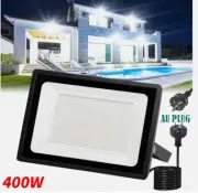 LED Flood light 400W IP66 Outdoor Spotlight 240V Cool White AU Plug Floodlights