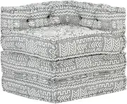Decor Cushion Modular Pouffe Light Grey Fabric