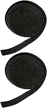 LIFKOME 2Pcs Self Adhesive Heavy Duty Felt Strips Black Felt Tape for Furniture Protection Noise Reduction Scratch Prevention Home Use Durable Sealant