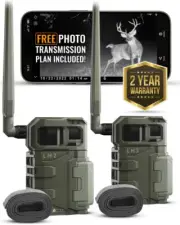 SpyPoint LM2 Twin Pack Cellular Trail Camera - 20MP Photos, Infrared Game Night