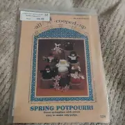 Vtg All Cooped Up #504 Spring Potpourri Craft Pattern & Instructions 5" Dolls