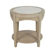 [Florabelle Living] Pompeii Marble Round Side Table
