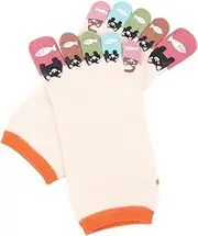 [BESTYASH] 1 Pair Pure Toe Socks Toe Separating Socks Five Toes Socks Cotton Mid-calf Socks Women Slipper Socks Socks Low Cut Socks Cotton Socks White Shoes Sports Socks