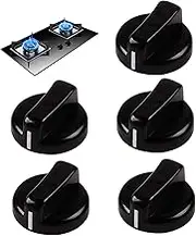 Stove Knobs Cover for Knobs Pot Lid Knob 5PCS Antiflaming Replacement Black Universal Cooker Knobs for Home Kitchen Restaurant Stove Accessories