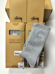 STUUSY Stock Crew Socks ( 3 Pair of socks ) Grey Size 8-13 carhartt ykk nike air