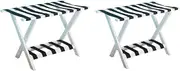 2 Pack Luggage Rack for Hotel - Guest Room Folding Suitcase Stand, Travel Bag Organizer Floor Suitcase Stand Wood Luggage Stand, Multifunctional Storage Rack with Nylon Cord