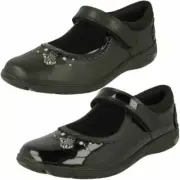 Girls Clarks Sea Shimmer K Shell Detailed School Shoes