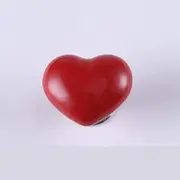 5X Lovely Kid's Room Small Heart Shape White Red Ceramic Door Knobs Cabinet Drawer Cupboard Desk Closet Furniture Pull Handle - (Color: Red)