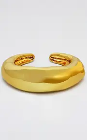 [Alexis Bittar] Large Molten 14K Gold-Plated Cuff