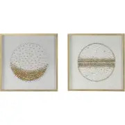 A&B Home 82892 Carina Gold and Silver Shadow Boxes