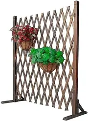 DEFGHIJ Fence Pet Fence Wood Fence Grid Decoration Telescopic Guardrail Outdoor Garden Fence(90x150cm)