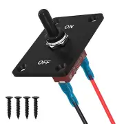 Momentary Toggle Switch 12V 30A, 3 Pin SPDT (ON)-Off-(ON) Waterproof Toggle