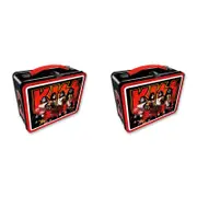 2PK Aquarius Tin Carry All Kiss Fun Box Food Storage Lunchbox