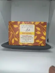Crabtree & Evelyn Oatmeal & Wheatgerm Triple Milled Soap 7 OZ + Ceramic Dish New