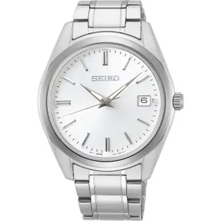 【SEIKO 精工】CS 時尚石英手錶-銀/39mm 送行動電源(6N52-00A0S SUR307P1)