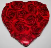 Elmer Chocolate 5 Delicious Flavors Assorted Chocolate Rose Print Heart Box 2 oz