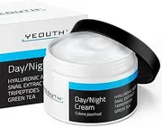(60ml) - YEOUTH Day Night Moisturiser for Face with Snail Extract, Hyaluronic Acid, Green Tea, and Peptides, Anti Ageing Day Cream or Night Cream Moisturiser for Dry Skin, (60ml)