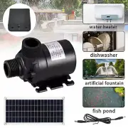 800l/h DC 12V Brushless Solar Water Pump 20W Solar Panel Pump Fish-Pond-Garden5D