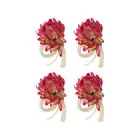 4pcs Napkin Holder Table Decor Safe Colorful Flower Table Decor Napkin Ring Set