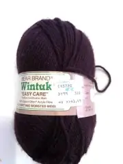 1 SKEIN - BEAR BRAND WINTUK 4 PLY WORSTED - BROWN