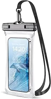 PEDVSTY Waterproof Phone Pouch - Protective Phone Case Waterproof for iPhone 15 14 13 Pro Max Plus Galaxy Pixel Up to 7.2'' - Underwater Dry Bag for Beach Cruise Vacation Essentials - Silver