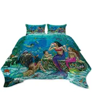 The Story Teller Mermaids Underwater World Coverlet