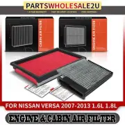 Engine & Activated Carbon Cabin Air Filter for Nissan Versa 07-12 1.6L 1.8L (for: Nissan)