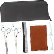 1 Set 6 Hair Styling Tools Hair Salon Cutter Hairdressing Scissors Straight Cut Scissors Barber Hair Cutting Scissors Black Generic