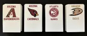 124 TALL Sports Card Dividers 4 League Bundle w/ FREE Custom Team Logo Labels