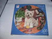 2003 Gabriella Westie Dog Round 500+ Piece Jigsaw Puzzle New Sealed NOS