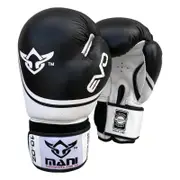 BLACK & WHITE EVO LEATHER BOXING GLOVE