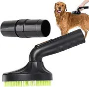Pet Hair Grooming Brush Vacuum Attachment – Shedding Cleaner Brush Tool | Vacuum Suction Pet Hair Remover For Cats & Dogs, Home Grooming Machine Accessory, Reduces Shedding, Keeps Furniture -