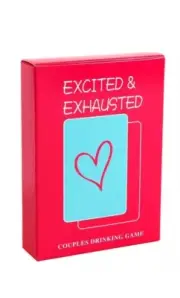 Excited and Exhausted CardGame Couple Adults Drinking Games DateNight US SELLER