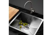 Cefito Kitchen Sink 44X44CM Stainless Steel Basin Single Bowl Silver
