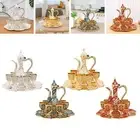 Turkish Coffee Pot Set with 6 Cups Crafts Teapot Medium Tea