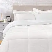 Amazon Basics Ultra-Soft Micromink Sherpa Comforter Bed Set - Cream, King