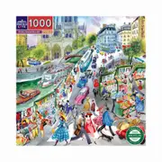 eeBoo Paris Bookseller 1000 Pc Puzzle
