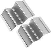 Mikinona 2 Pcs Stainless Steel Taco Holders Rustproof Taco Racks with Shaped Design for Easy Filling and Serving for Family Gatherings and Outdoor Parties