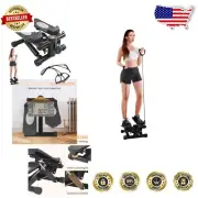 Hydraulic Resistance Stairs Stepper - Compact Home Fitness Machine with Bands