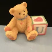 Cherished Teddies Bear With ABC "Z" Letter Block 158488Z 1995 - No Box