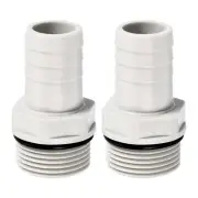 Hose Barb Fitting 20mm Barbed G3/4 Male Thread, 2 Pack Pipe Connector, Grey