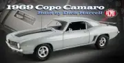 New Acme 1:18 1969 Chevrolet COPO Camaro Dick Harrell - Cortez Silver A1805725