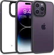 SPIGEN Caseology Skyfall Case Designed for Apple iPhone 14 Pro (2022)(6.1-inch) Bumper Clear Cover - Black