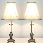 2x Baroque Designer Bedside Table Lamps
