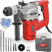 TOPEX 1010W SDS+ Rotary Hammer Drill Demolition Jack Hammer Kit w/Chisels Drill