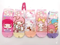 在飛比找松果購物優惠-Hello Kitty/Melody/雙子星直版襪組 共五雙