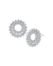 Kenneth Jay Lane Cubic Zirconia Double Circle Earrings