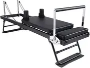 Home Gym Pilates Workout Machine, Pilates Core Bed Multifunctional Collapsible Yoga Bed for Home Gym Workout (Black)