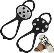 [Generic] Gripper Spikes for Shoes | 2024 Footwear Walking Cleats | Non-Slip Footwear Walking Cleats, Ice Traction Cleats with 10 Steel Studs for Hiking Climbing Walking